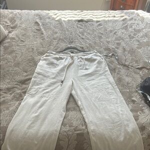 White Linen Drawstring Pants NWOT